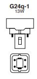 G24Q-1 Base CFL 13W