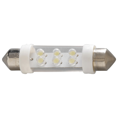 SV8.5mm LED 10mm x 44mm White LED-12-FESTOON-W EIKO