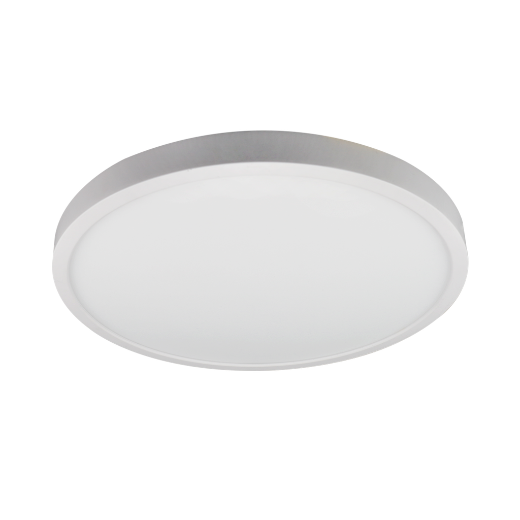 15" 30W die-cast LED Slim Surface Round 2000Lm |3000K,4000K,5000K| CRI 80 | White finish RENO-S15R-MCCT-WH