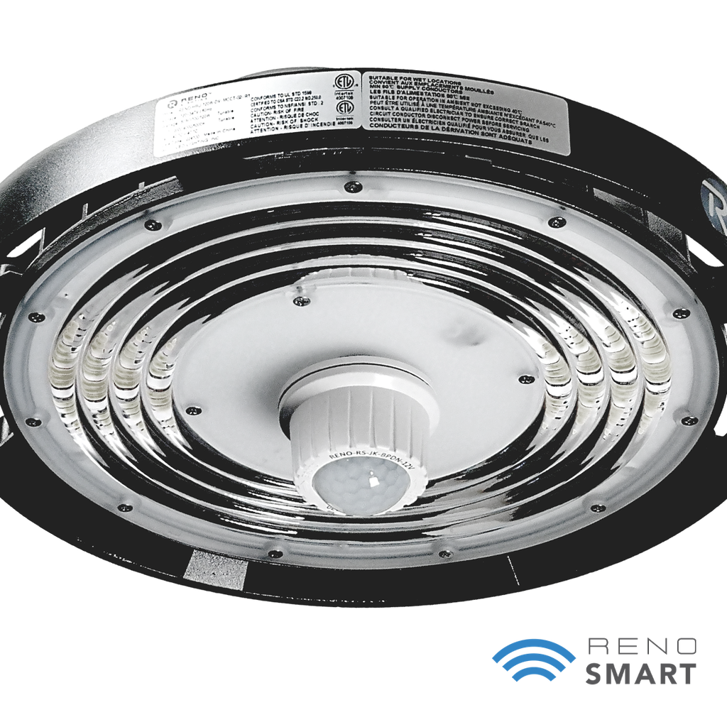 LED UFO HIGHBAY Selectable Wattage -60/80/100/120W | Up to 170 lm/W | Multi-CCT - 30/40/50K | 10FT Cord RENO-HBU-120W-DV-MCCT--G2-R1