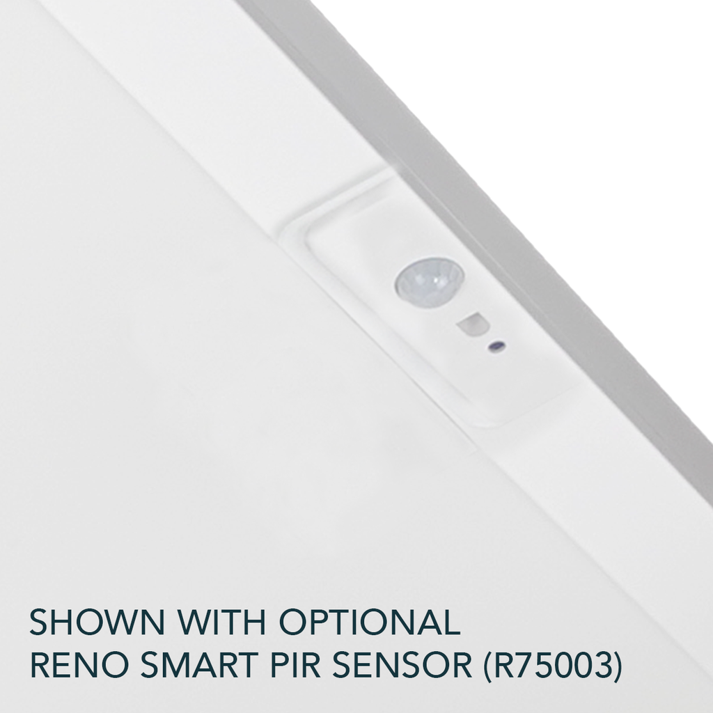 Sensor-Ready 2X2 Back-Lit Panel | **DOES NOT INCLUDE SENSOR**| Selectable Wattage 20/25/30/40W | Selectable CCT 3500/4000/5000K | Up to 133 lm/W | 120-347V | RENO-22BLPL-DV-MW-MCCT-MS